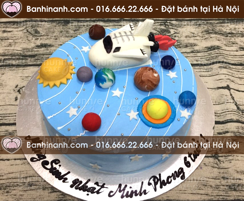 Bánh gato sinh nhật hình tầu vũ trụ con thoi cùng các bé chinh phục không gian vô tận của vũ trụ 3295 - Bánh gato sinh nhật ngon đẹp
