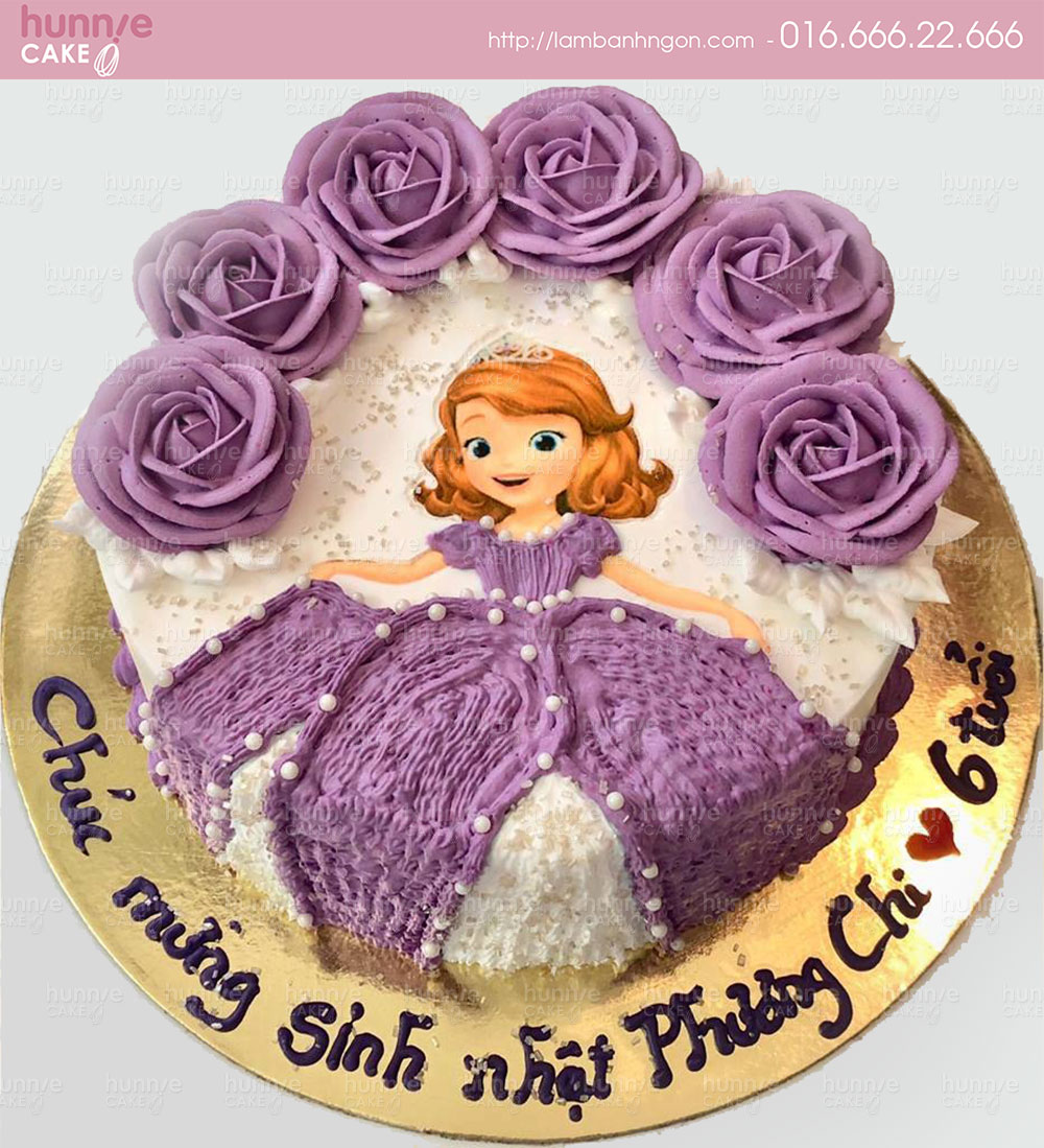 Bánh sinh nhật công chúa Sofia mặc váy tím đáng yêu 4927 - Bánh gato sinh nhật ngon đẹp