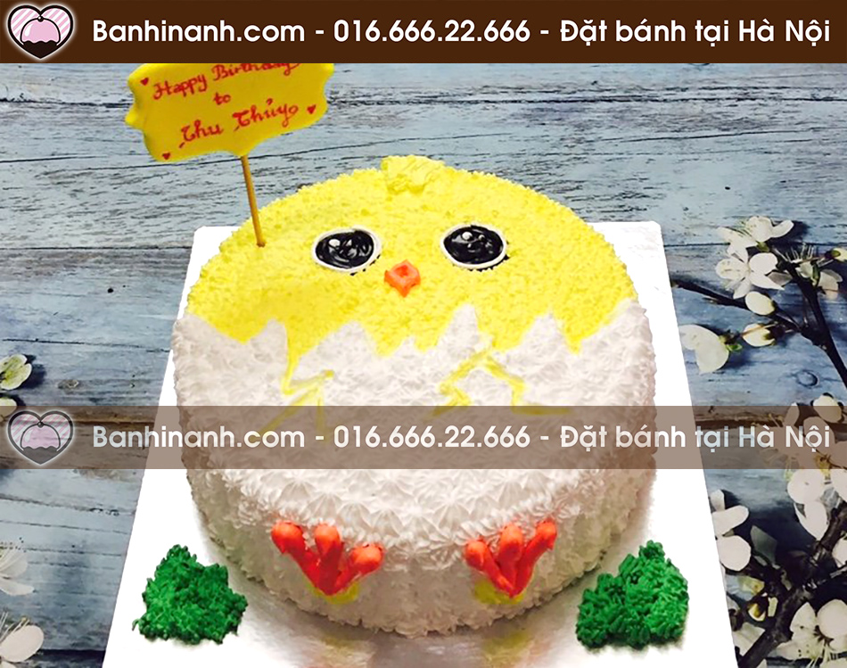 Bánh sinh nhật hình con gà con lông vàng cực kỳ ngộ nghĩnh đáng yêu 3649 - Bánh gato sinh nhật ngon đẹp