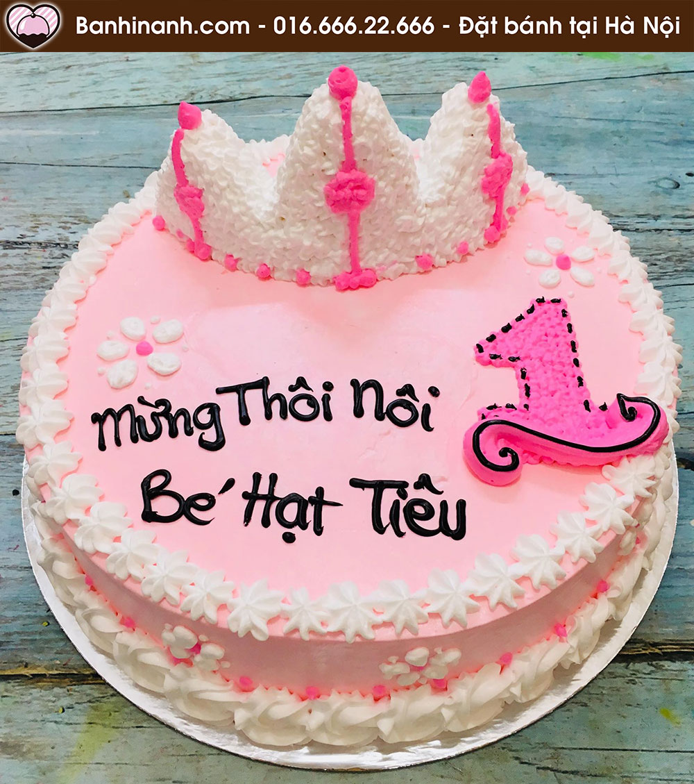 Bánh sinh nhật hình vương miện công chúa tặng bé gái 4911 - Bánh gato sinh nhật ngon đẹp